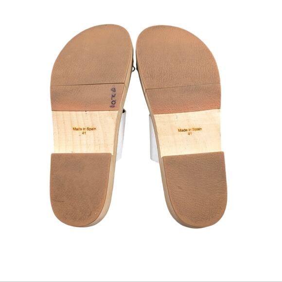 Free People Azure Footbed Platform Slides GUC $178 Size 41 US 10/10.5. S2793 - Picture 8 of 11